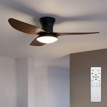 Brilagi - LED Stmívatelný stropní ventilátor LED/38W/230V 100 cm černá/hnědá + dálkové ovládání