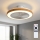 Brilagi - LED Stmívatelný stropní ventilátor LED/38W/230V 3000-6500K pr. 50 cm bílá/hnědá + dálkové ovládání