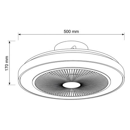 Brilagi - LED Stmívatelný stropní ventilátor LED/38W/230V 50 cm bílá/hnědá + dálkové ovládání