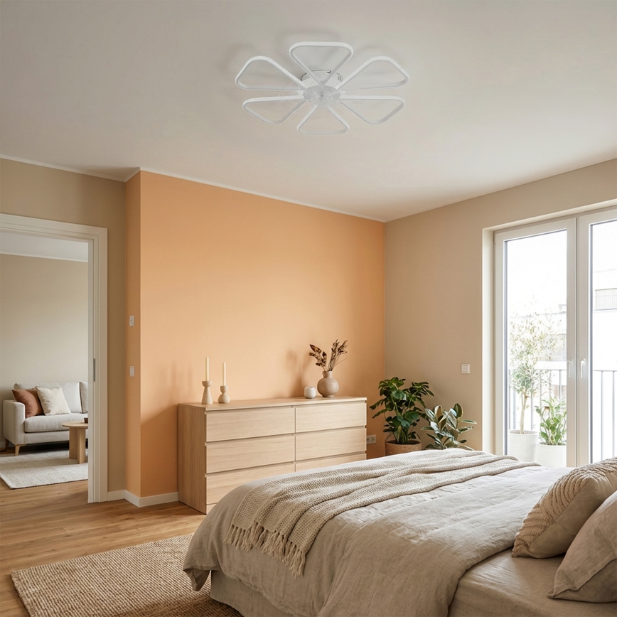 Brilagi - LED Stmívatelný stropní ventilátor LED/38W/230V 3000-6500K pr. 76 cm bílá + dálkové ovládání