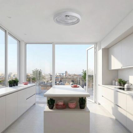 Brilagi - LED Stmívatelný stropní ventilátor LED/40W/230V 3000-6500K pr. 48 cm bílá + dálkové ovládání
