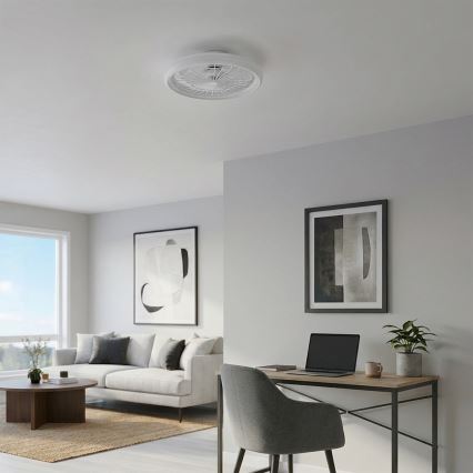 Brilagi - LED Stmívatelný stropní ventilátor LED/40W/230V 3000-6500K pr. 48 cm bílá + dálkové ovládání