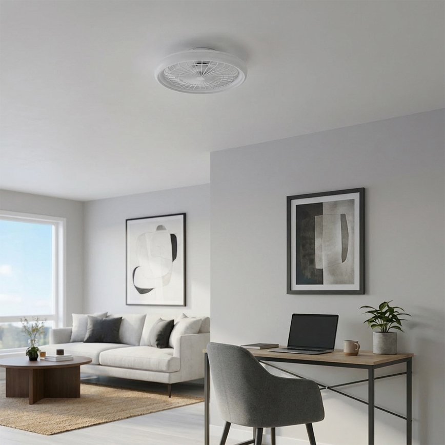 Brilagi - LED Stmívatelný stropní ventilátor LED/40W/230V 3000-6500K pr. 48 cm bílá + dálkové ovládání