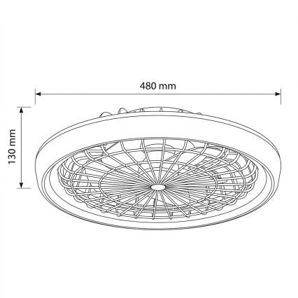 Brilagi - LED Stmívatelný stropní ventilátor LED/40W/230V 3000-6500K pr. 48 cm bílá + dálkové ovládání