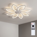 Brilagi - LED Stmívatelný stropní ventilátor LED/43W/230V 3000-6500K pr. 90 cm bílá + dálkové ovládání