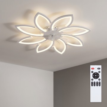 Brilagi - LED Stmívatelný stropní ventilátor LED/43W/230V 3000-6500K pr. 90 cm bílá + dálkové ovládání