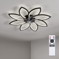 Brilagi - LED Stmívatelný stropní ventilátor LED/43W/230V 3000-6500K pr. 90 cm černá + dálkové ovládání