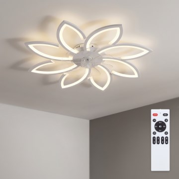 Brilagi - LED Stmívatelný stropní ventilátor LED/43W/230V pr. 90 cm bílá + dálkové ovládání