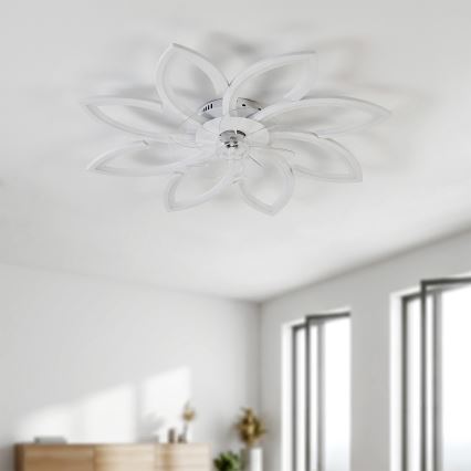 Brilagi - LED Stmívatelný stropní ventilátor LED/43W/230V pr. 90 cm bílá + dálkové ovládání