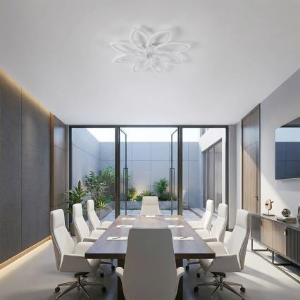 Brilagi - LED Stmívatelný stropní ventilátor LED/43W/230V pr. 90 cm bílá + dálkové ovládání