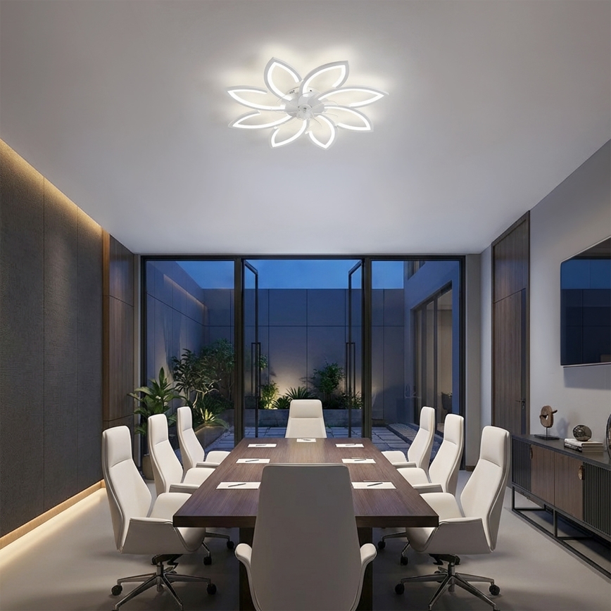 Brilagi - LED Stmívatelný stropní ventilátor LED/43W/230V pr. 90 cm bílá + dálkové ovládání