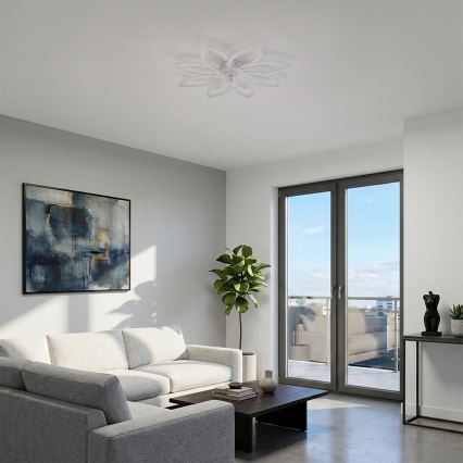 Brilagi - LED Stmívatelný stropní ventilátor LED/43W/230V pr. 90 cm bílá + dálkové ovládání