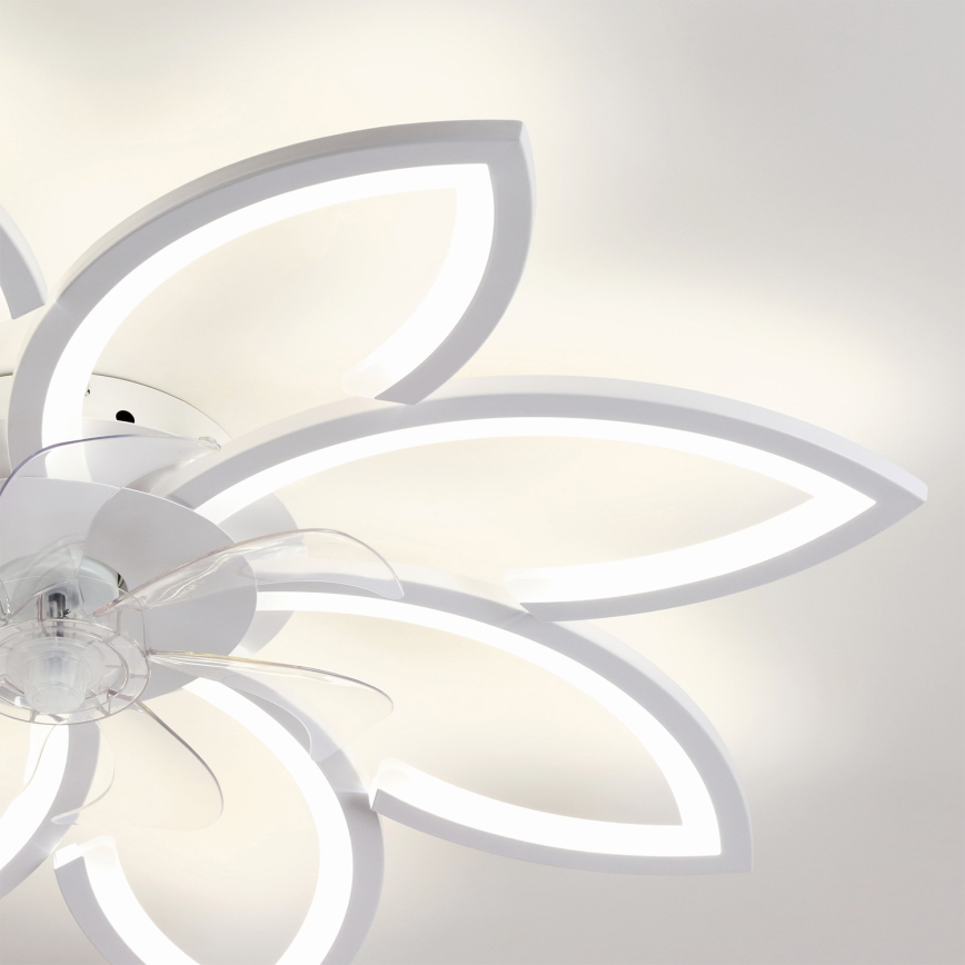 Brilagi - LED Stmívatelný stropní ventilátor LED/43W/230V pr. 90 cm bílá + dálkové ovládání