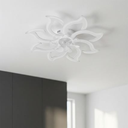 Brilagi - LED Stmívatelný stropní ventilátor LED/44W/230V 3000-6500K pr. 90 cm bílá + dálkové ovládání
