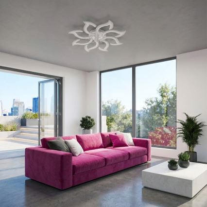Brilagi - LED Stmívatelný stropní ventilátor LED/44W/230V 3000-6500K pr. 90 cm bílá + dálkové ovládání