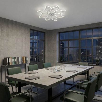 Brilagi - LED Stmívatelný stropní ventilátor LED/44W/230V 3000-6500K pr. 90 cm bílá + dálkové ovládání