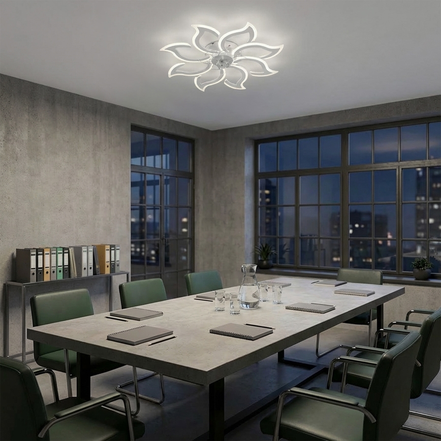 Brilagi - LED Stmívatelný stropní ventilátor LED/44W/230V 3000-6500K pr. 90 cm bílá + dálkové ovládání