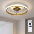 BRILAGI - LED Stmívatelný stropní ventilátor LED/66W/230V 3000-6500K pr. 55 cm bílá/zlatá + dálkové ovládání