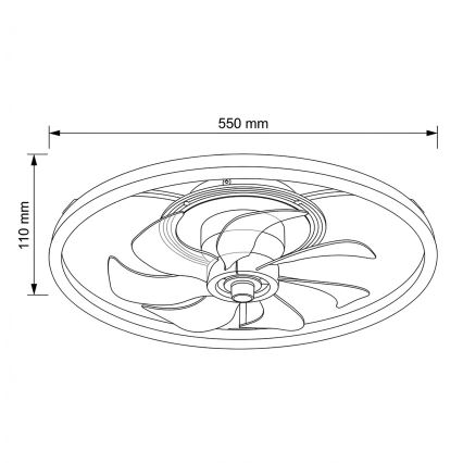 Brilagi - LED Stmívatelný stropní ventilátor LED/66W/230V 55 cm bílá/zlatá + dálkové ovládání