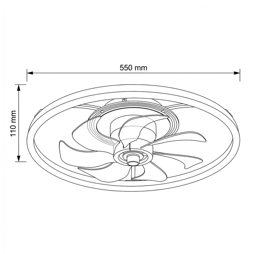 Brilagi - LED Stmívatelný stropní ventilátor LED/66W/230V 55 cm bílá/zlatá + dálkové ovládání