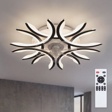 Brilagi - LED Stmívatelný stropní ventilátor LED/70W/230V pr. 76 cm černá + dálkové ovládání