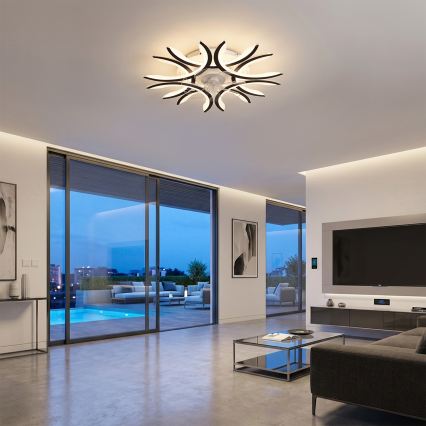 Brilagi - LED Stmívatelný stropní ventilátor LED/70W/230V pr. 76 cm černá + dálkové ovládání