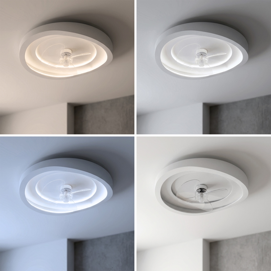 Brilagi - LED Stmívatelný stropní ventilátor LED/80W/230V 3000-6500K pr. 50 cm bílá + dálkové ovládání
