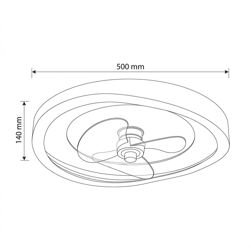 Brilagi - LED Stmívatelný stropní ventilátor LED/80W/230V 3000-6500K pr. 50 cm bílá + dálkové ovládání
