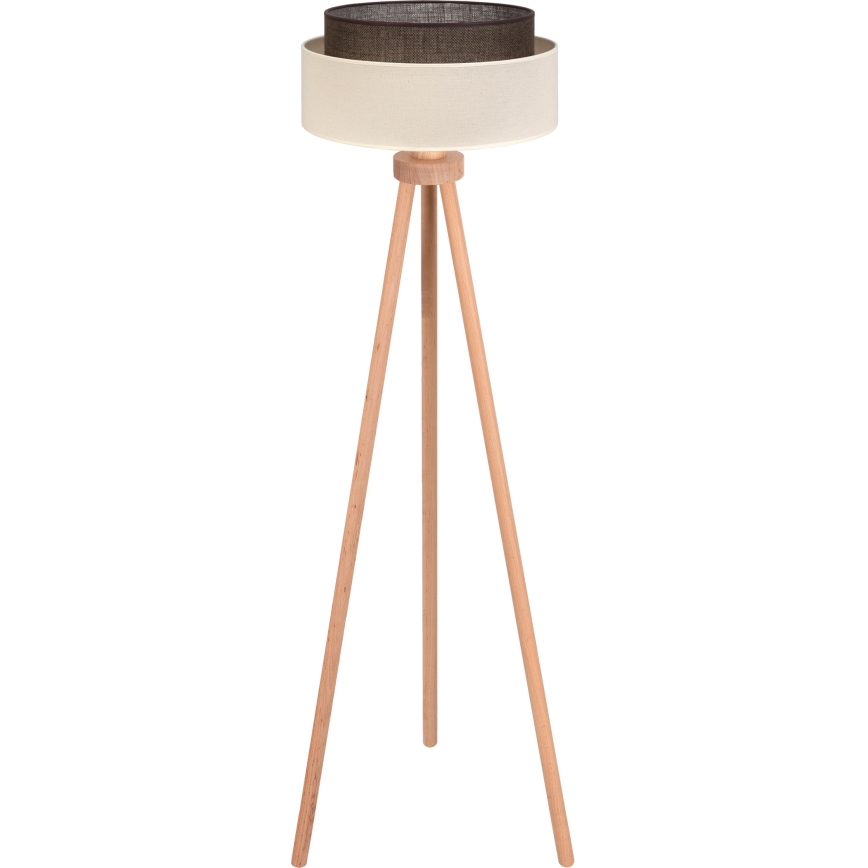 Brilagi - LED Stojací lampa BOHO STYLE 1xE27/15W/230V krémová/hnědá
