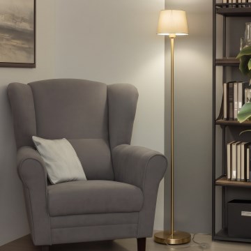 Brilagi - LED Stojací lampa CERIA 1xE27/20W/230V pr. 20,5 cm bílá/zlatá