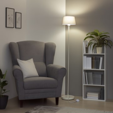 Brilagi - LED Stojací lampa CERIA 1xE27/40W/230V pr. 25 cm šedá/bílá