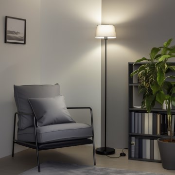 Brilagi - LED Stojací lampa CERIA 1xE27/40W/230V pr. 25 cm šedá/černá