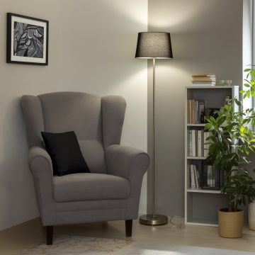 Brilagi - LED Stojací lampa CERIA 1xE27/40W/230V pr. 30 cm černá/matný chrom