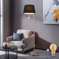 BRILAGI - LED Stojací lampa CERIA 1xE27/60W/230V + LED/2,1W pr. 30 cm matný chrom/černá