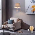 BRILAGI - LED Stojací lampa CERIA 1xE27/60W/230V + LED/2,1W pr. 30 cm matný chrom/šedá