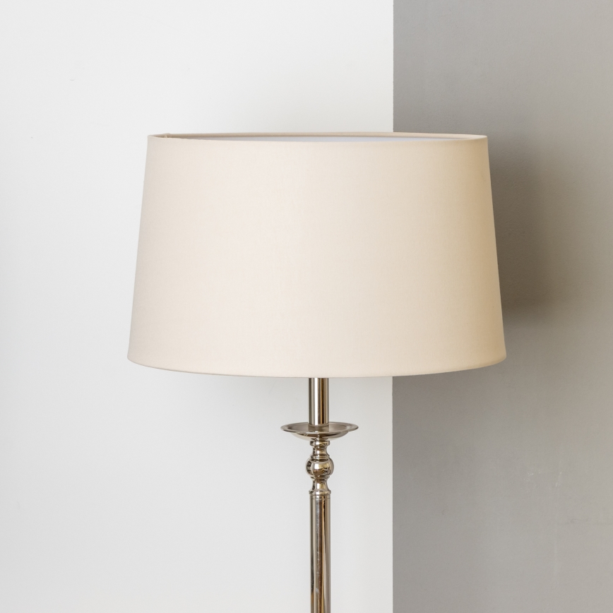 Brilagi - LED Stojací lampa CERIA 1xE27/60W/230V pr. 45 cm lesklý chrom/béžová