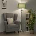 Brilagi - LED Stojací lampa CERIA 1xE27/60W/230V pr. 45 cm lesklý chrom/zelená
