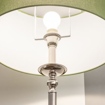 Brilagi - LED Stojací lampa CERIA 1xE27/60W/230V pr. 45 cm lesklý chrom/zelená