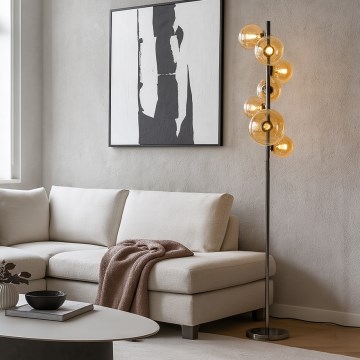 Brilagi - LED Stojací lampa MILLA 7xG9/3W/230V černý chrom/zlatá