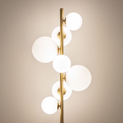 Brilagi - LED Stojací lampa MILLA 7xG9/3W/230V zlatá/bílá
