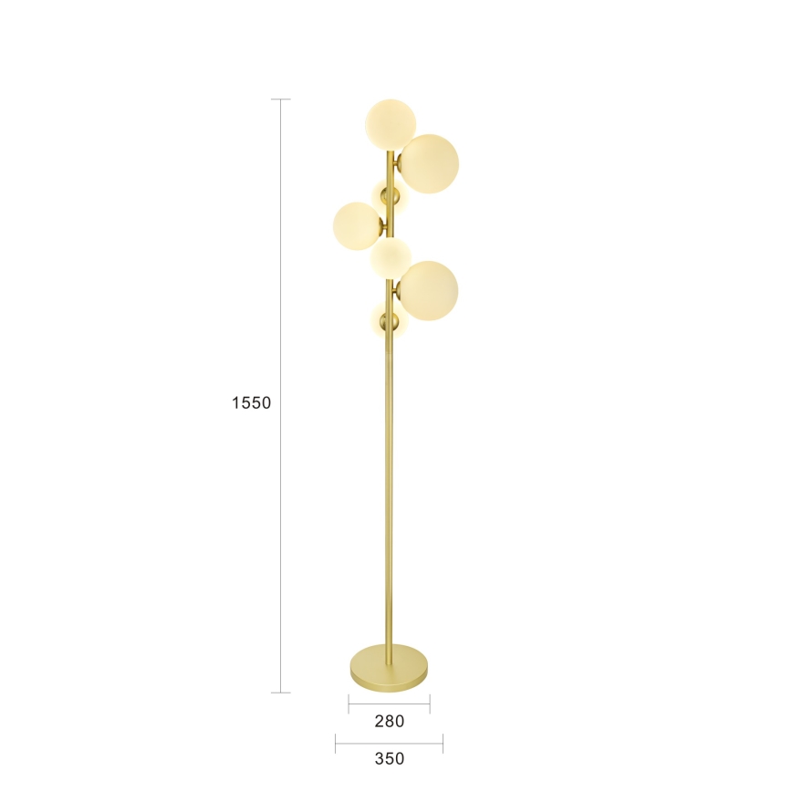 Brilagi - LED Stojací lampa MILLA 7xG9/3W/230V zlatá/bílá