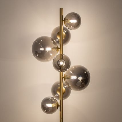 Brilagi - LED Stojací lampa MILLA 7xG9/3W/230V zlatá/kouřová
