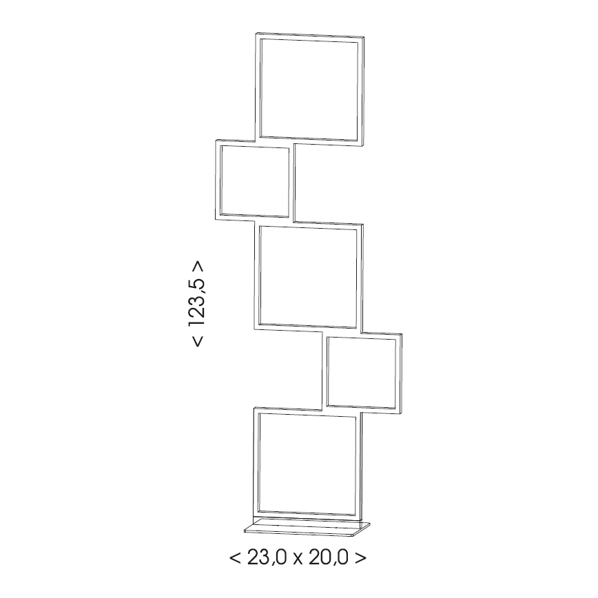 Brilagi - LED Stojací lampa SHIFT LED/36W/230V 4000K 123 cm černá