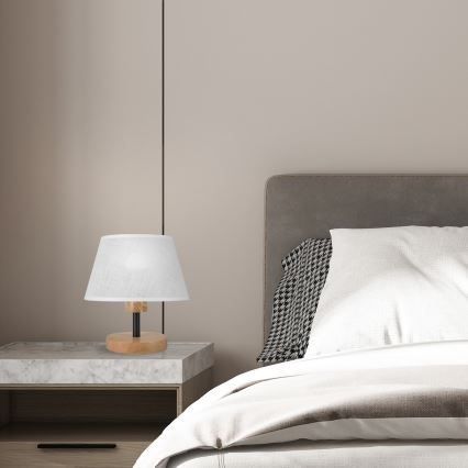 Brilagi - LED Stolní lampa ANTHONY 1xE14/40W/230V dub/bílá