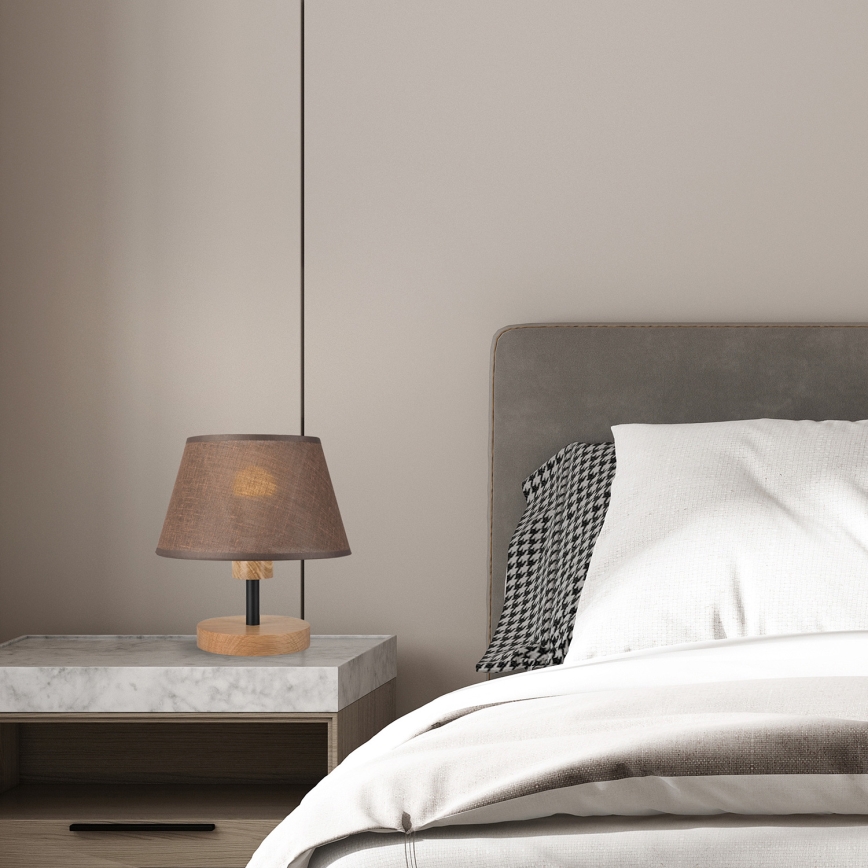 Brilagi - LED Stolní lampa ANTHONY 1xE14/40W/230V dub/hnědá