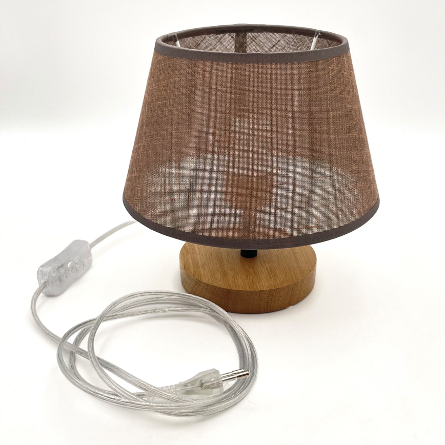 Brilagi - LED Stolní lampa ANTHONY 1xE14/40W/230V dub/hnědá