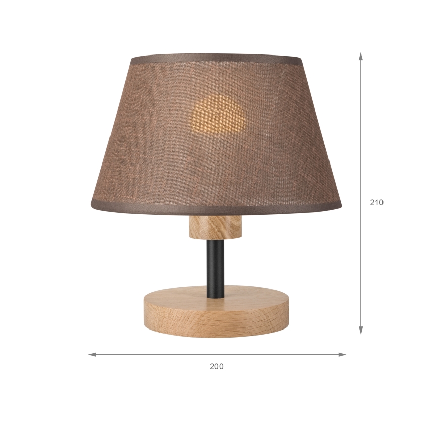 Brilagi - LED Stolní lampa ANTHONY 1xE14/40W/230V dub/hnědá