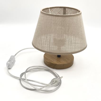 Brilagi - LED Stolní lampa ANTHONY 1xE27/60W/230V dub/béžová