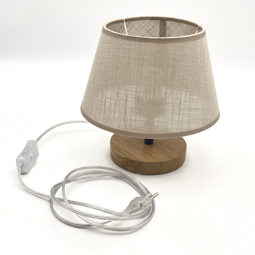 Brilagi - LED Stolní lampa ANTHONY 1xE27/60W/230V dub/béžová
