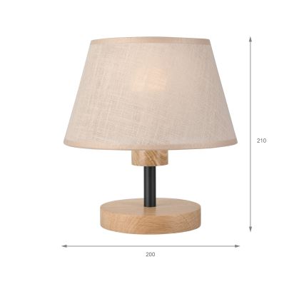 Brilagi - LED Stolní lampa ANTHONY 1xE27/60W/230V dub/béžová